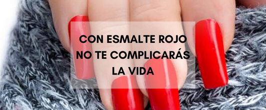 Porque con el esmalte en rojo no hace falta complicarse la vida