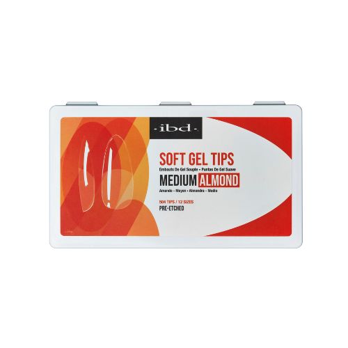 IBD SOFT GEL NAIL TIPS 504 UNIDADES - ALMOND MEDIUM