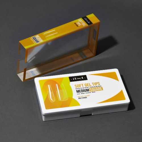 IBD SOFT GEL NAIL TIPS 504 UNIDADES - SQUARE MEDIUM