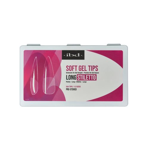 IBD SOFT GEL NAIL TIPS 504 UNIDADES - STILETTO LONG