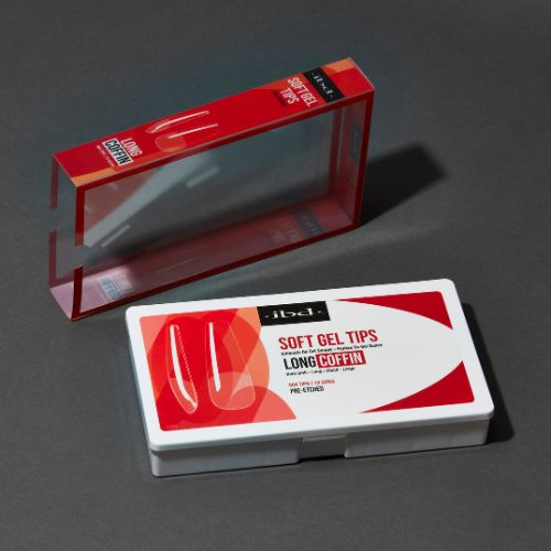 IBD SOFT GEL NAIL TIPS 504 UNIDADES - COFFIN LONG