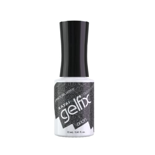 Esmalte Semipermanente Gelfix Orion Efecto Flash con Purpurina Reflectiva Negra