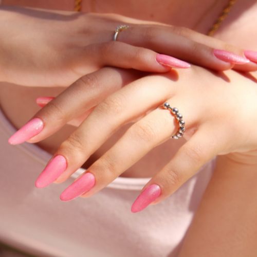Esmalte de Uñas En Gel Gelfix Riad con Purpurina Rosa