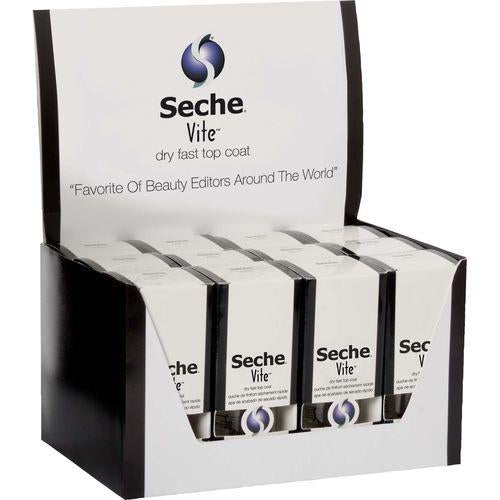 DISPLAY 12 Unid. TOP COAT SECHE VITE secado rápido 14ML