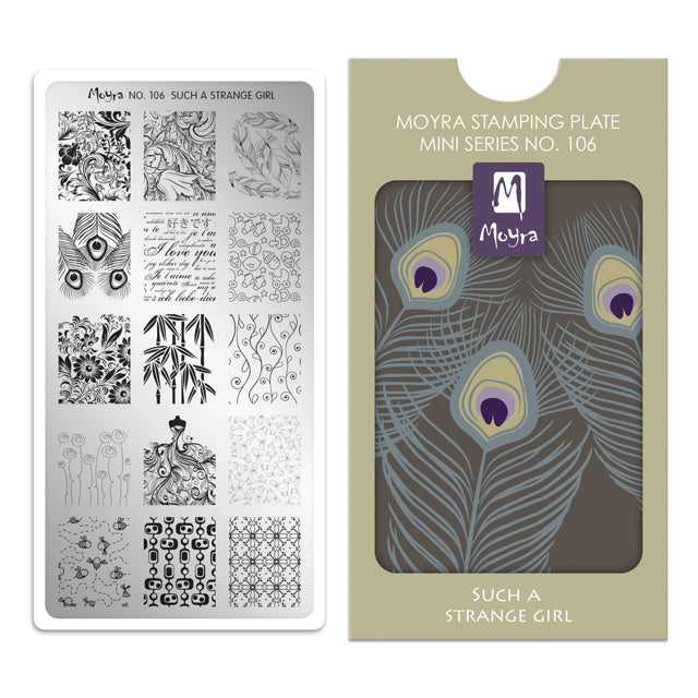 MINI PLACA PARA STAMPING Nº106 SUCH A STRANGE GIRL de MOYRA