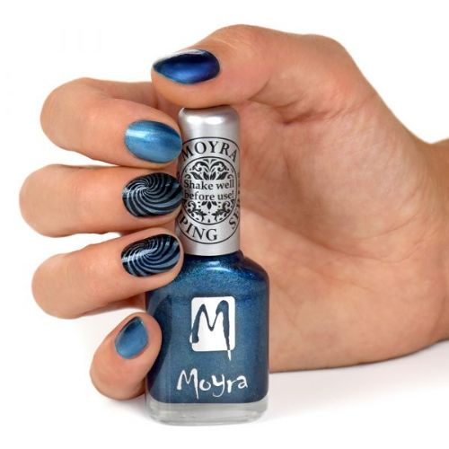 ESMALTE PARA STAMPING SP33 CAT EYE MAGNETIC BLUE de MOYRA