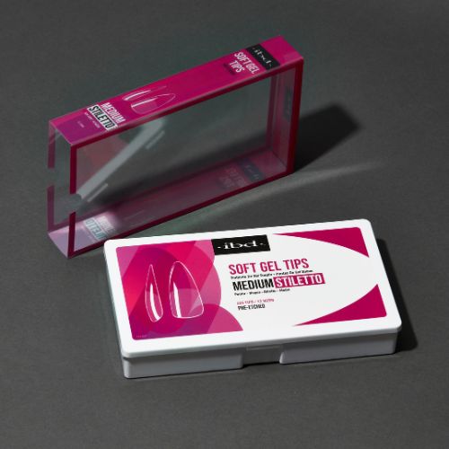 IBD SOFT GEL NAIL TIPS  504 UNIDADES - STILETTO MEDIUM