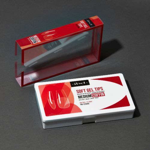 IBD SOFT GEL NAIL TIPS  504 UNIDADES - COFFIN MEDIUM