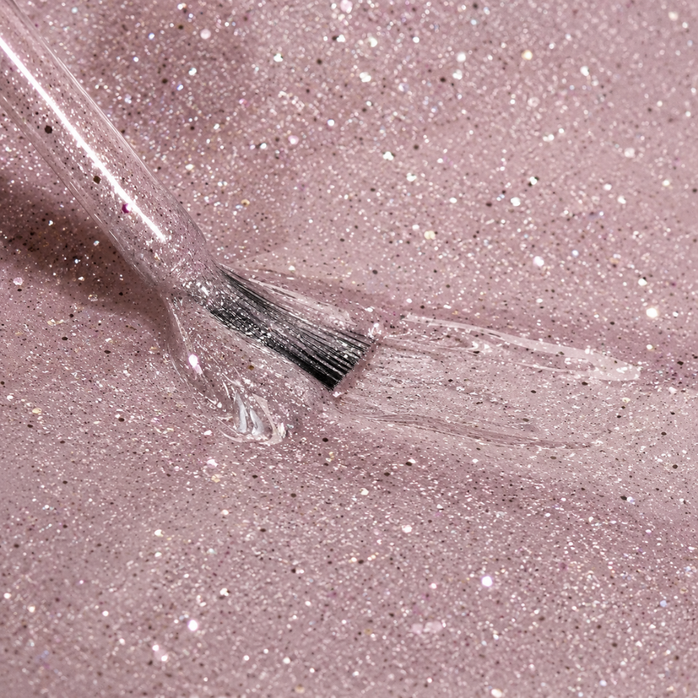 Gelfix Esmalte Semipermanente Con Glitter Rosa Aurora 12ml