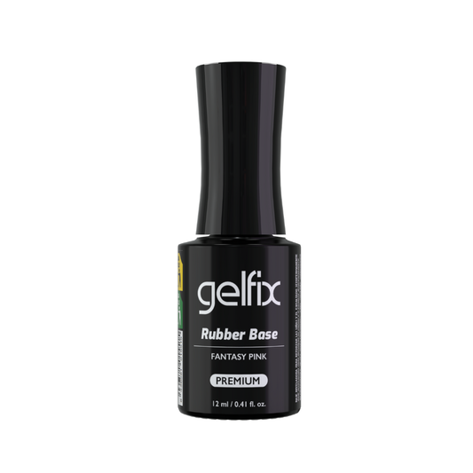 Gelfix Rubber Base Fantasy Pink para Nivelación Semipermanente con Glitter
