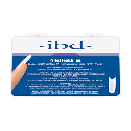 IBD PERFECT FRENCH TIPS - TIPS DE UÑAS PARA MANICURA FRANCESA 100 UDS